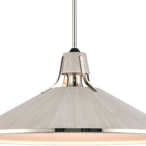 Coastal Chic Angled Shade Pendant/Sunbleached Oak