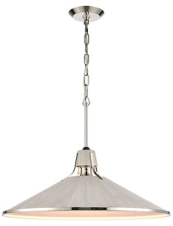 Coastal Chic Angled Shade Pendant/Sunbleached Oak