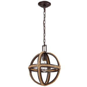 Open Orb Jute Rope Pendant - Nautical Luxuries