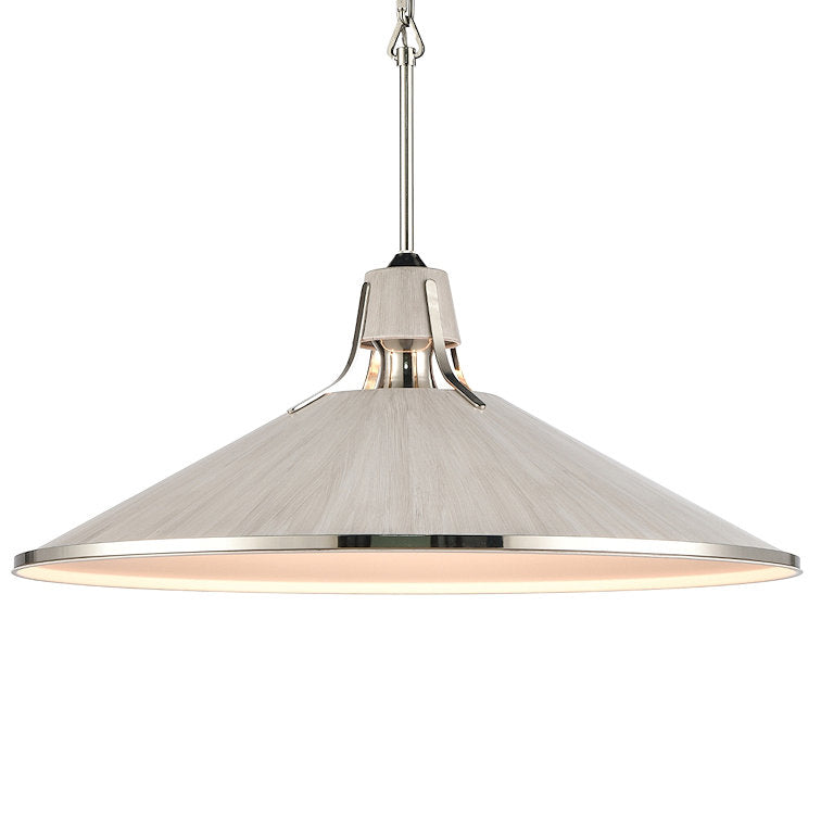 Coastal Chic Angled Shade Pendant/Sunbleached Oak