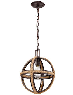 Open Orb Jute Rope Pendant - Nautical Luxuries