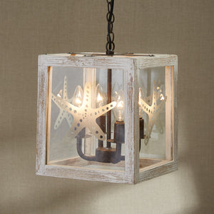 Rustic Starfish Lantern Pendant - Nautical Luxuries