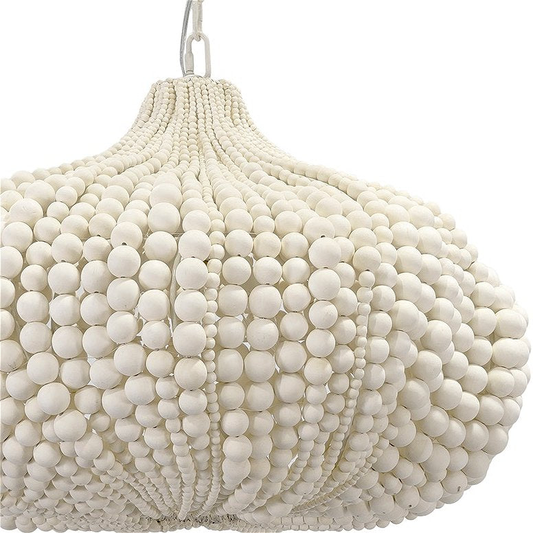 Beach Boho Beaded Sea Urchin Pendant Light - Nautical Luxuries