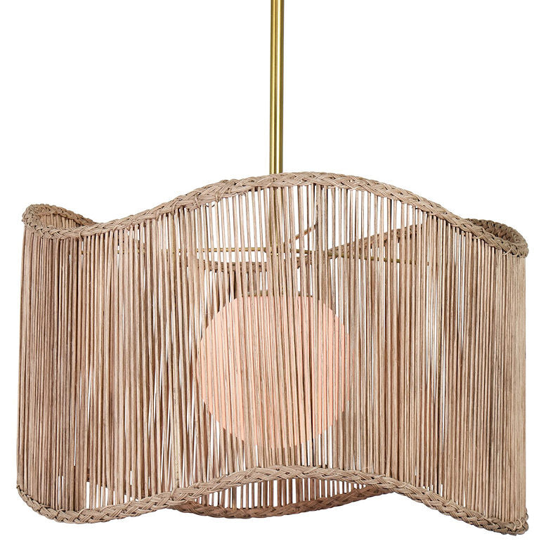 Rising Tide Tiered Rattan Drum Pendant