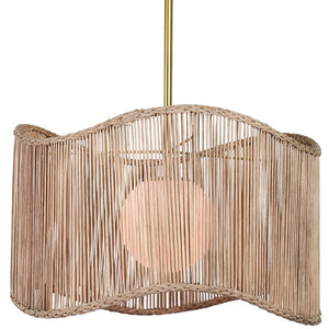 Rising Tide Tiered Rattan Drum Pendant