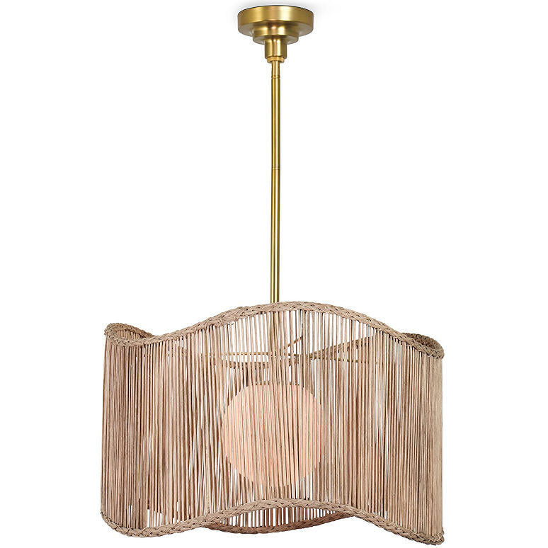 Rising Tide Tiered Rattan Drum Pendant