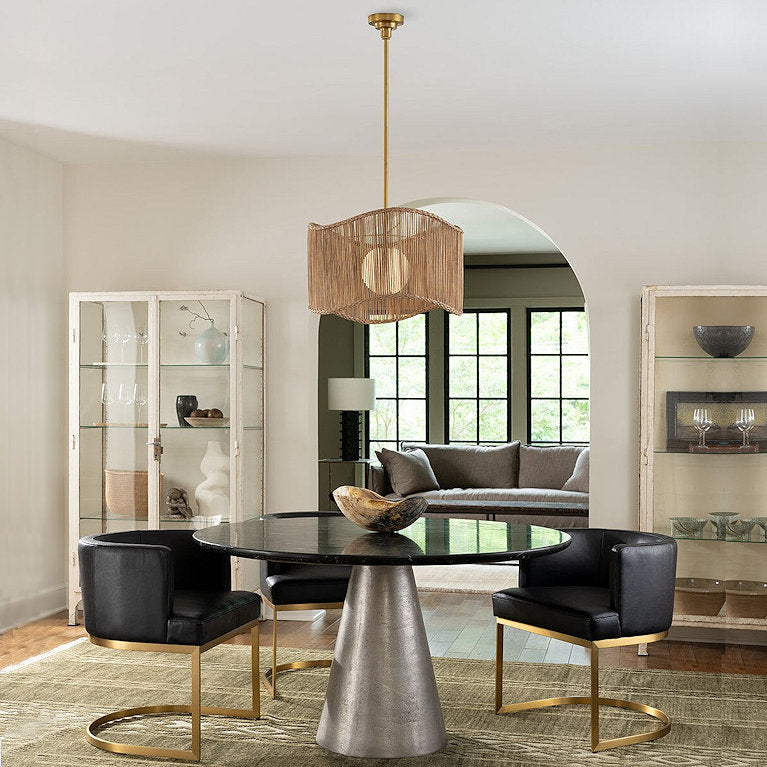 Rising Tide Tiered Rattan Drum Pendant - Nautical Luxuries