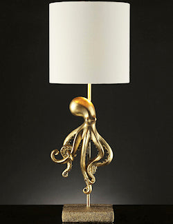Gilded Octopus Accent Lamp - Nautical Luxuries