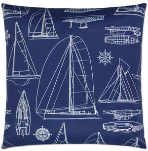 Sail Plan Designs Indoor/Outdoor Accent Pillows - Nautical Luxuries