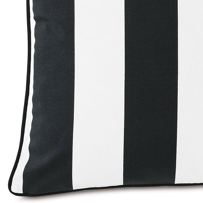 Black Tie Stripe Outdoor Pillows - Nautical Luxuries