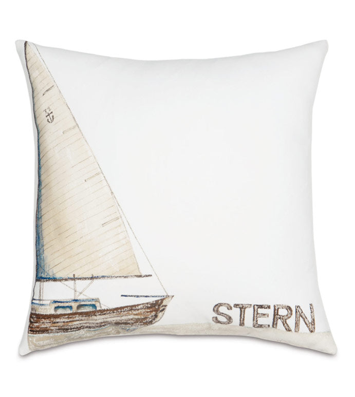 Bow & Stern Hand-Painted Outdoor Pillows - Nautical Luxuries