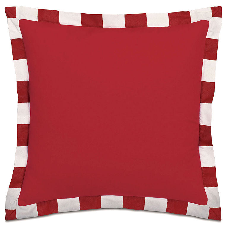 Cabana Flanged Stripe Outdoor Pillows - Nautical Luxuries
