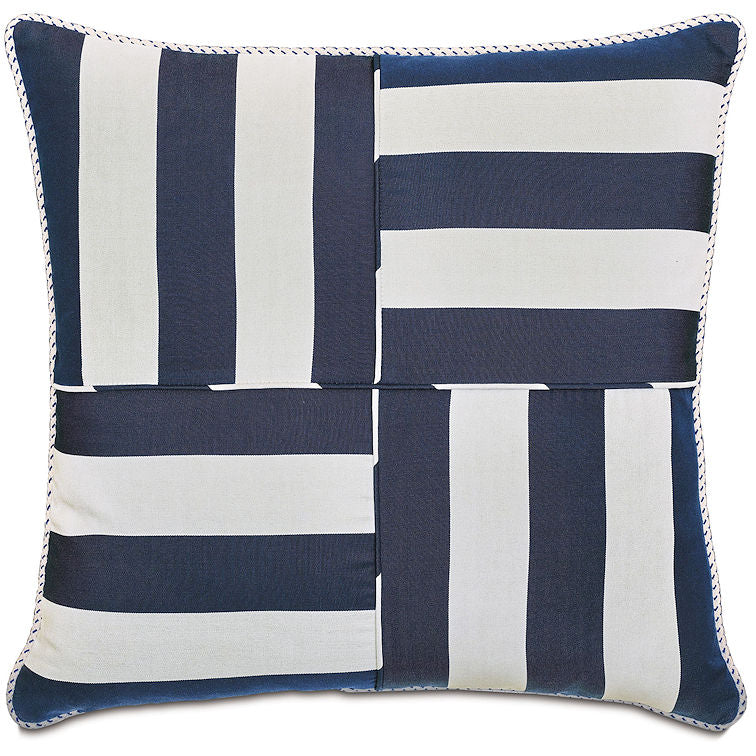 Cabana Quad-Stripe Outdoor Pillows - Nautical Luxuries