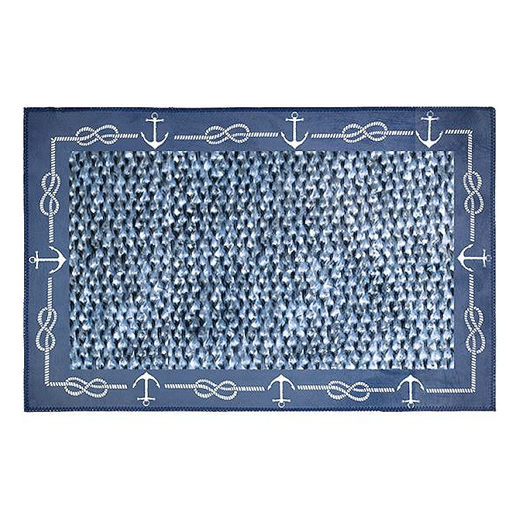 Anchors & Lines Ultra-Thin Washable Mat Set