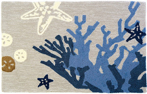 Blue Reef Hand-Hooked Indoor/Outdoor Mat - Nautical Luxuries