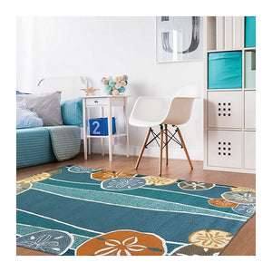 Sand Dollar Harvest Hand-Hooked Indoor/Outdoor Rugs