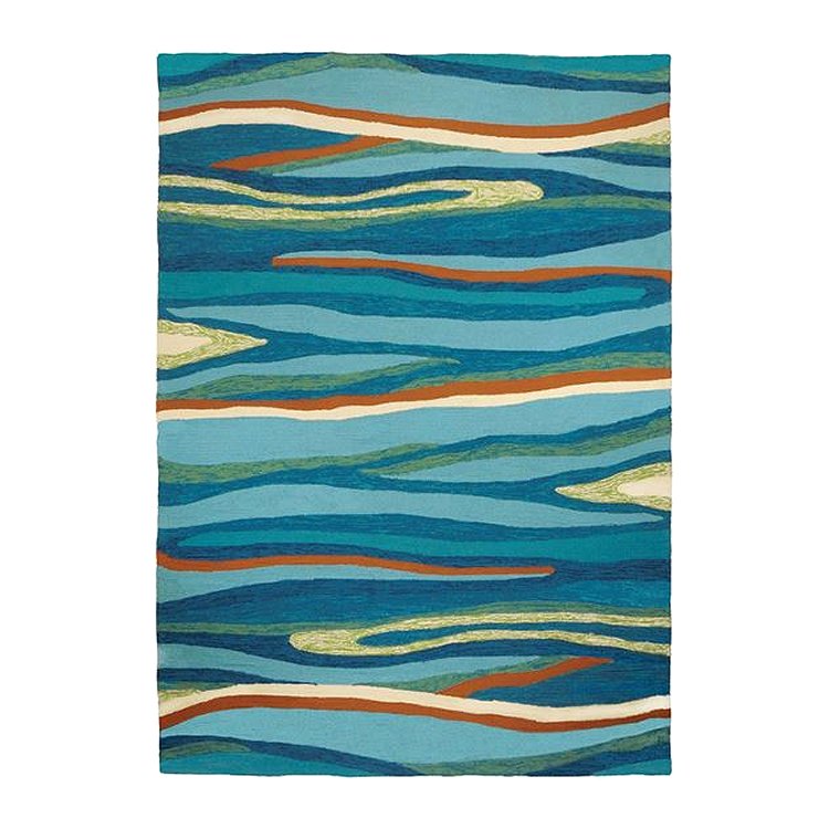 Sea Swells Hand-Hooked Indoor/Outdoor Rugs