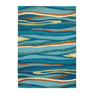 Sea Swells Hand-Hooked Indoor/Outdoor Rugs