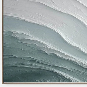 Coastal Abstracts: Blue Ocean Wave Sets - Nautical Luxuries