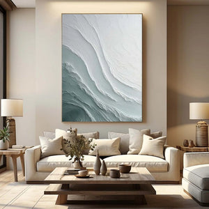 Coastal Abstracts: Blue Ocean Wave Sets - Nautical Luxuries