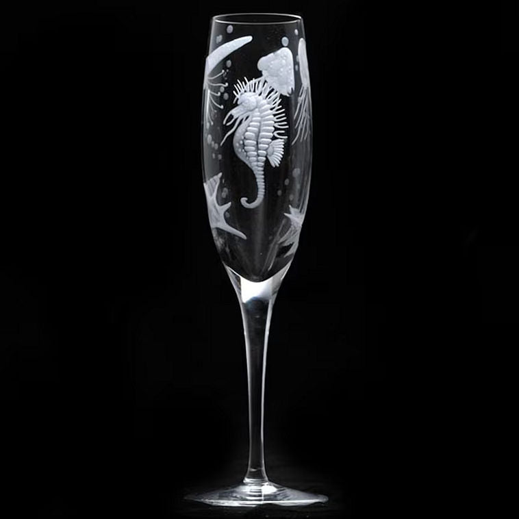 Fruti di Mare Bohemian Hand-Engraved Crystal Collection - Nautical Luxuries