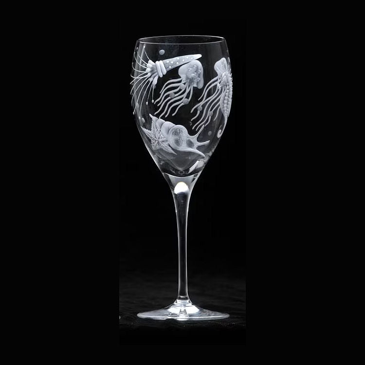 Fruti di Mare Bohemian Hand-Engraved Crystal Collection - Nautical Luxuries