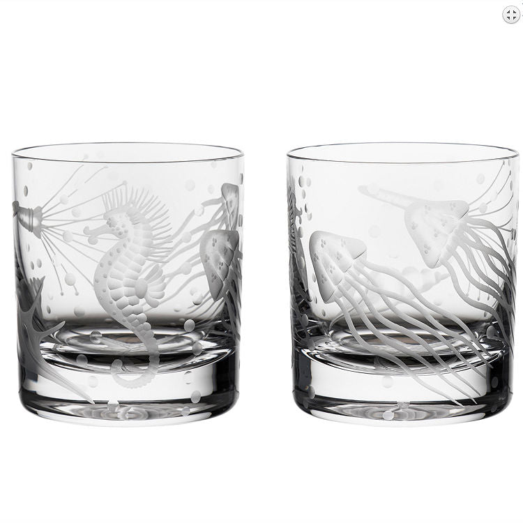 Fruti di Mare Bohemian Hand-Engraved Crystal Collection - Nautical Luxuries