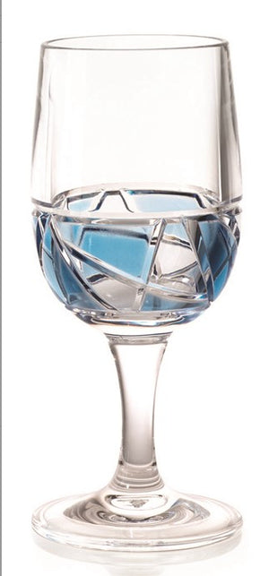 Niagara Blue Fracture Acrylic Glass Sets - Nautical Luxuries