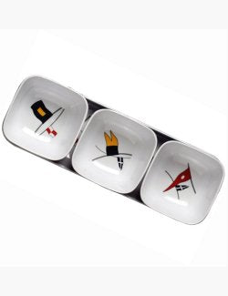 Non-Breakable 4-Pc. Snack Bowl/Tray Sets - Nautical Luxuries