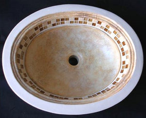 Sand Pebble Mosaic Beach House Sink - Nautical Luxuries