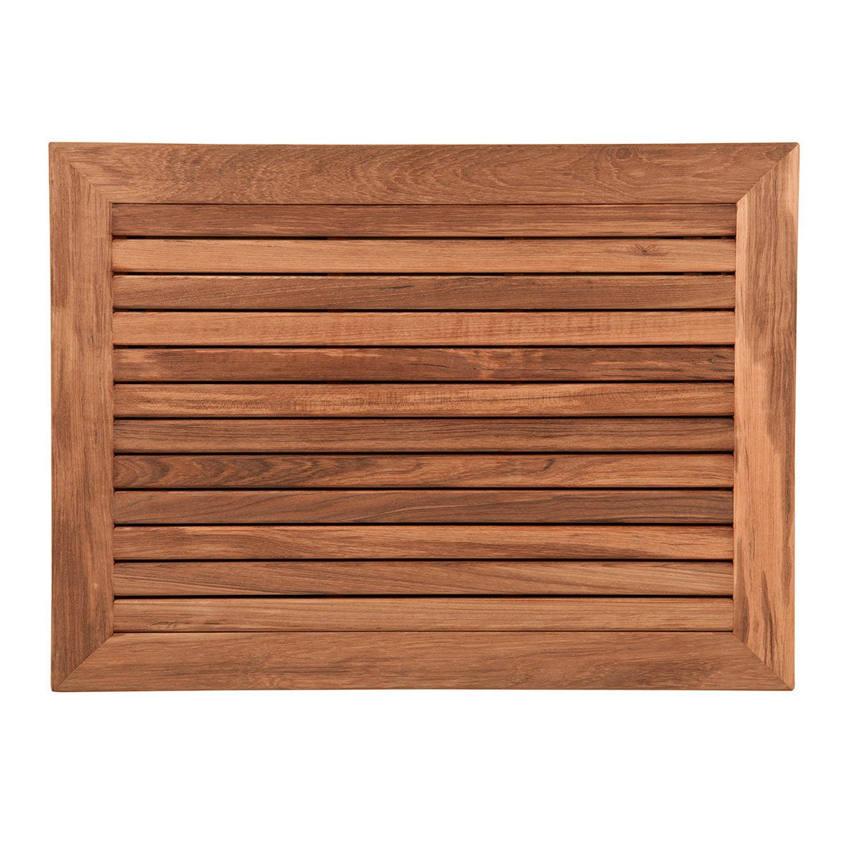 Wide Full-Framed Teak Slat Floor Mat - Nautical Luxuries