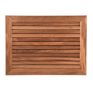 Wide Full-Framed Teak Slat Floor Mat - Nautical Luxuries