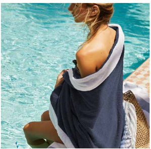 Yachting Luxe Aegean Cotton Beach Towels - Nautical Luxuries