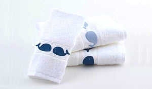 Baby Whales Embroidered Quick-Dry Towel Set - Nautical Luxuries