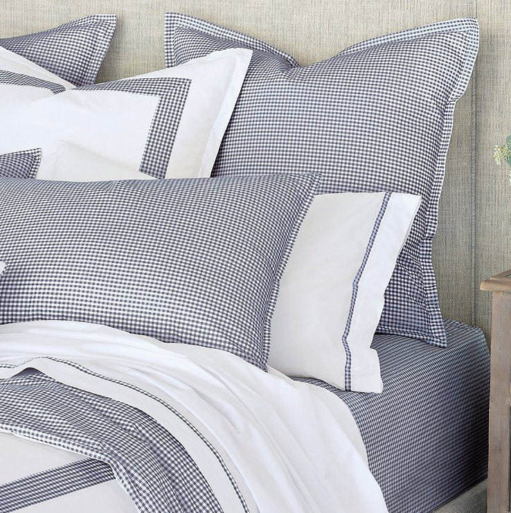 Gingham Charm Luxury Coastal Bedding - Nautical Luxuries