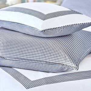 Gingham Charm Luxury Coastal Bedding - Nautical Luxuries