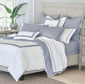 Gingham Charm Luxury Coastal Bedding - Nautical Luxuries