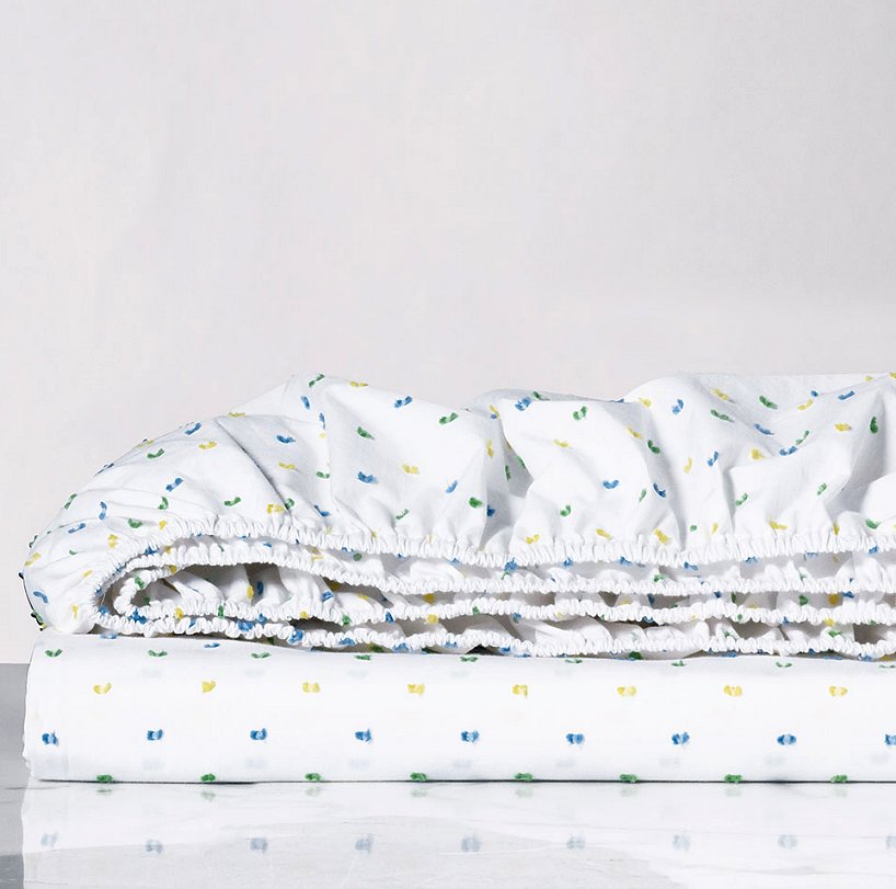 Dobby Dots Cuffed Sheet Set - Nautical Luxuries