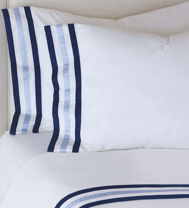 Indigo Ribbon Trim Sheet Set - Nautical Luxuries