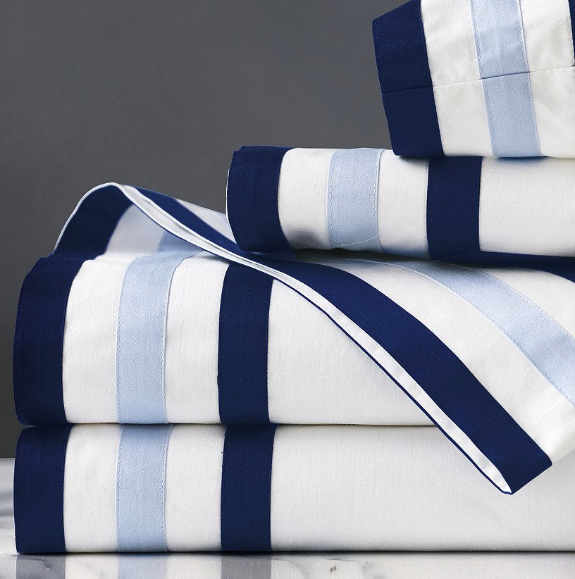 Indigo Ribbon Trim Sheet Set - Nautical Luxuries