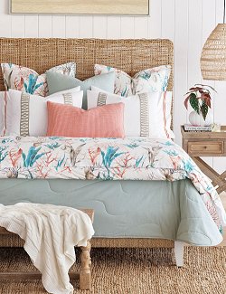 Watercolors Reef Coastal Bedding Set - Nautical Luxuries