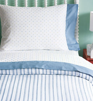 Dobby Dots Cuffed Sheet Set - Nautical Luxuries