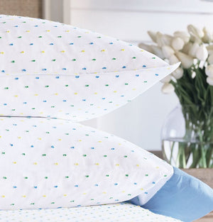 Dobby Dots Cuffed Sheet Set - Nautical Luxuries