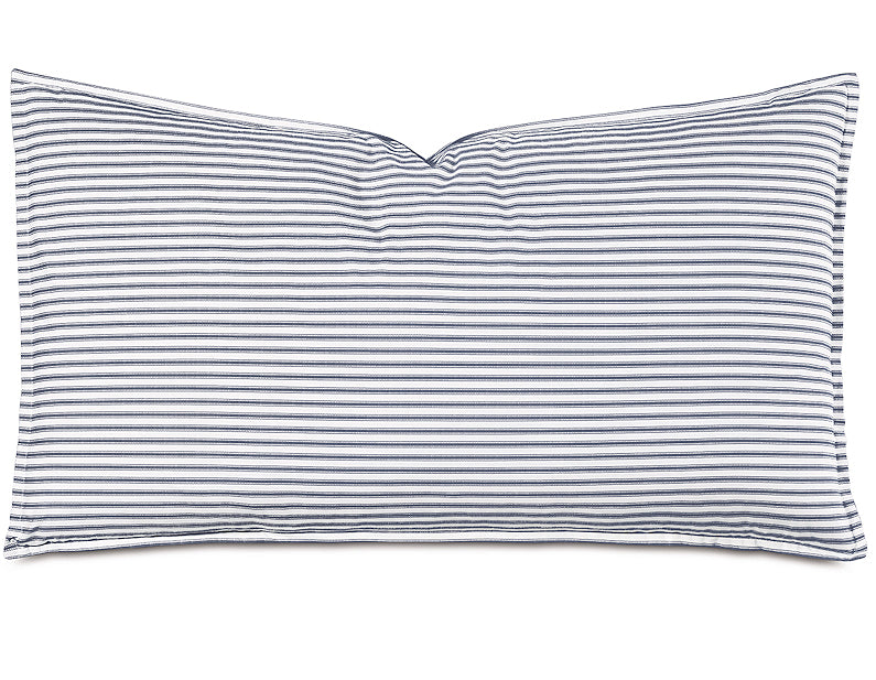 Vintage Beach Navy Ticking Stripe Luxury Coastal Bedding - Nautical Luxuries