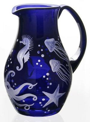 Fruti Di Mare Bohemian Crystal Pitcher - Nautical Luxuries