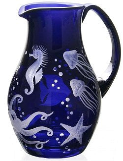 Fruti Di Mare Bohemian Crystal Pitcher - Nautical Luxuries