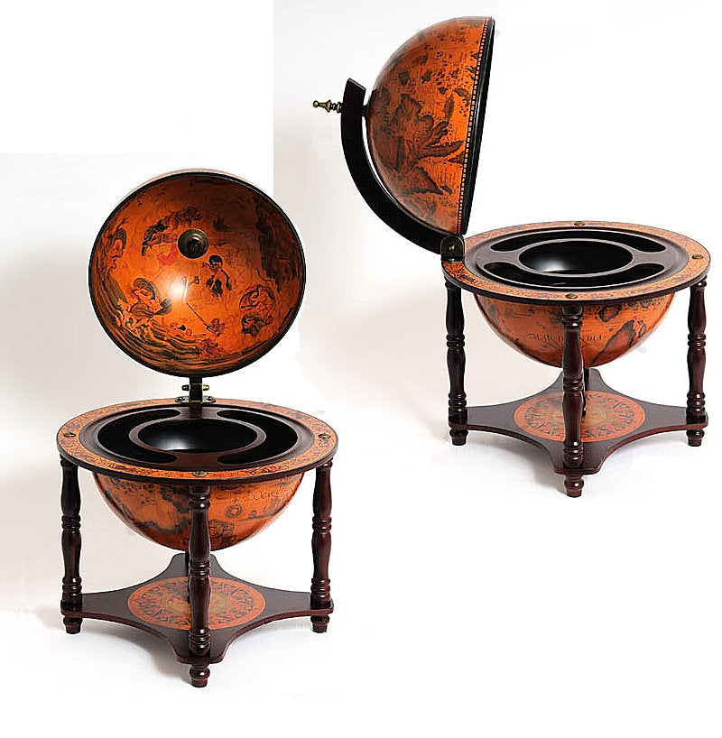 Old World Tabletop Globe Mini-Bar - Nautical Luxuries
