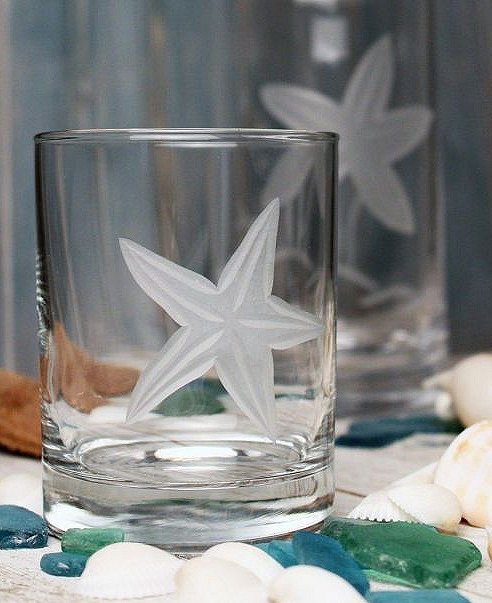 Starfish Garden Coastal Glassware - Nautical Luxuries