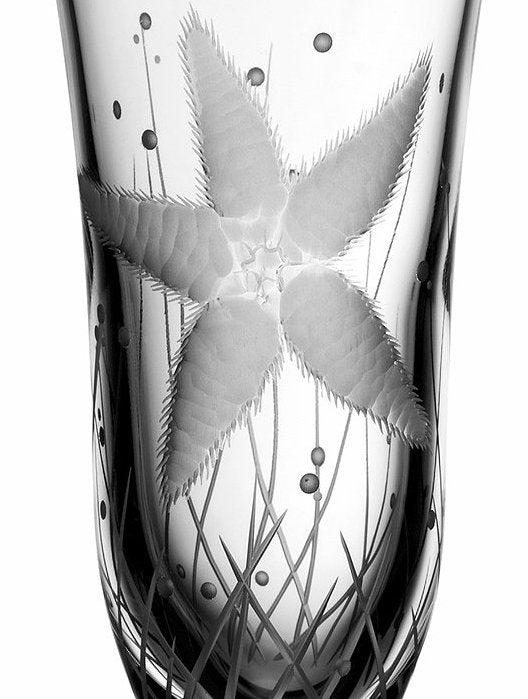 Sea Creatures Hand Engraved Varga Crystal 6-Pc. Champagne Flute Set - Nautical Luxuries