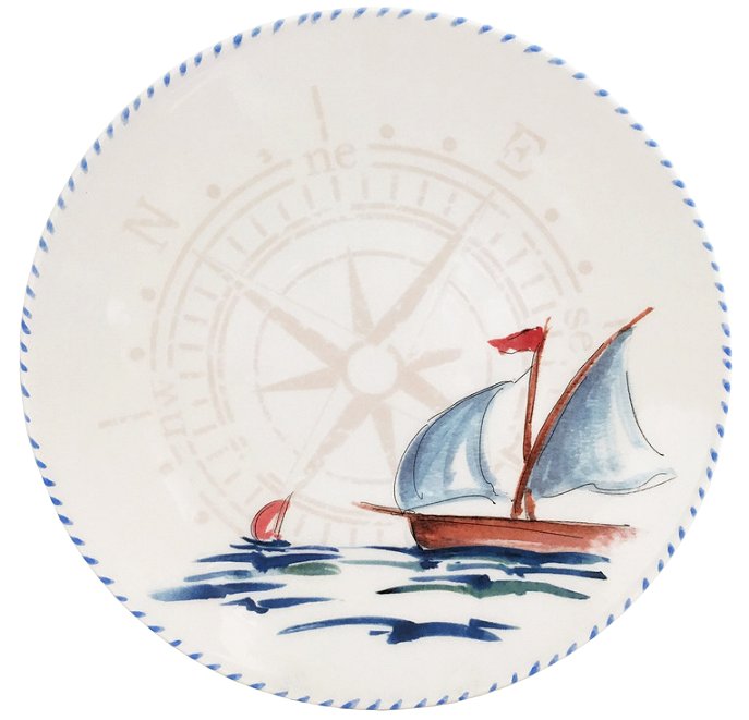 Italian Hand-Painted Ceramics/Barca a Vela - Nautical Luxuries